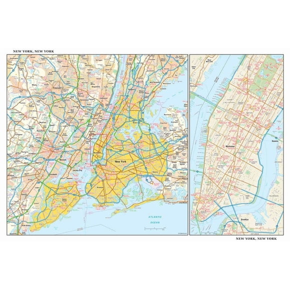 Mapa mural Globe Turner 55 cm x 37 cm – Papel