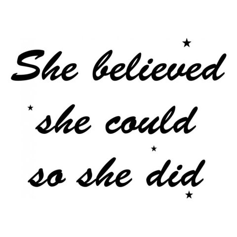 Rienda Libre Graphics - Decomural She Believed She Could Inspirational Ws-44136
