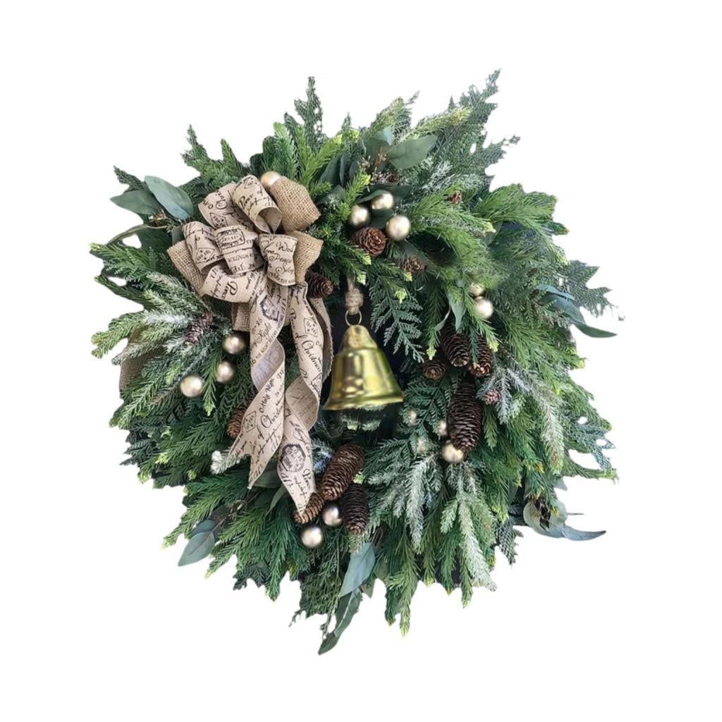 Magideal - Guirnalda De Flores Artificiales Guirnalda Navideña Colgante Para Decoración De Puertas