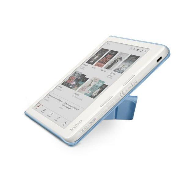 Lector e reader Kobo Libra Colour Blanco con Funda SleepCover Azul