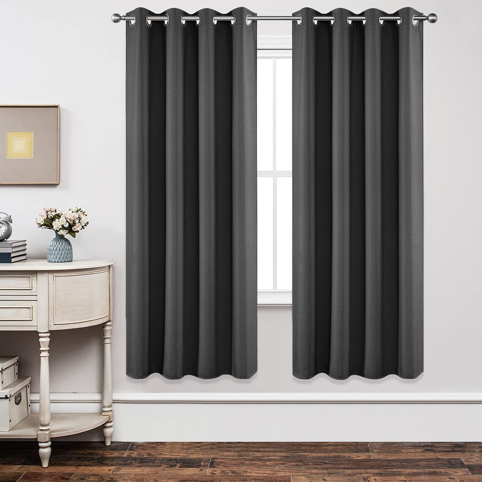 Juego De 2 Paneles De Cortinas Opacas Joydeco De 72 Pulgadas De Largo
