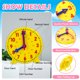 thumbnail image 2 of Reloj de aprendizaje para niños, reloj de demostración para enseñar a decir la hora, reloj de juguete educativo para niños, reloj de educación temprana para aprender la hora, 4 pulgadas, 2 of 7