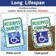 thumbnail image 4 of Letrero De Estacionamiento Reserved Handicap 45 X 30 Cm Aluminio (paquete De 2), 4 of 7