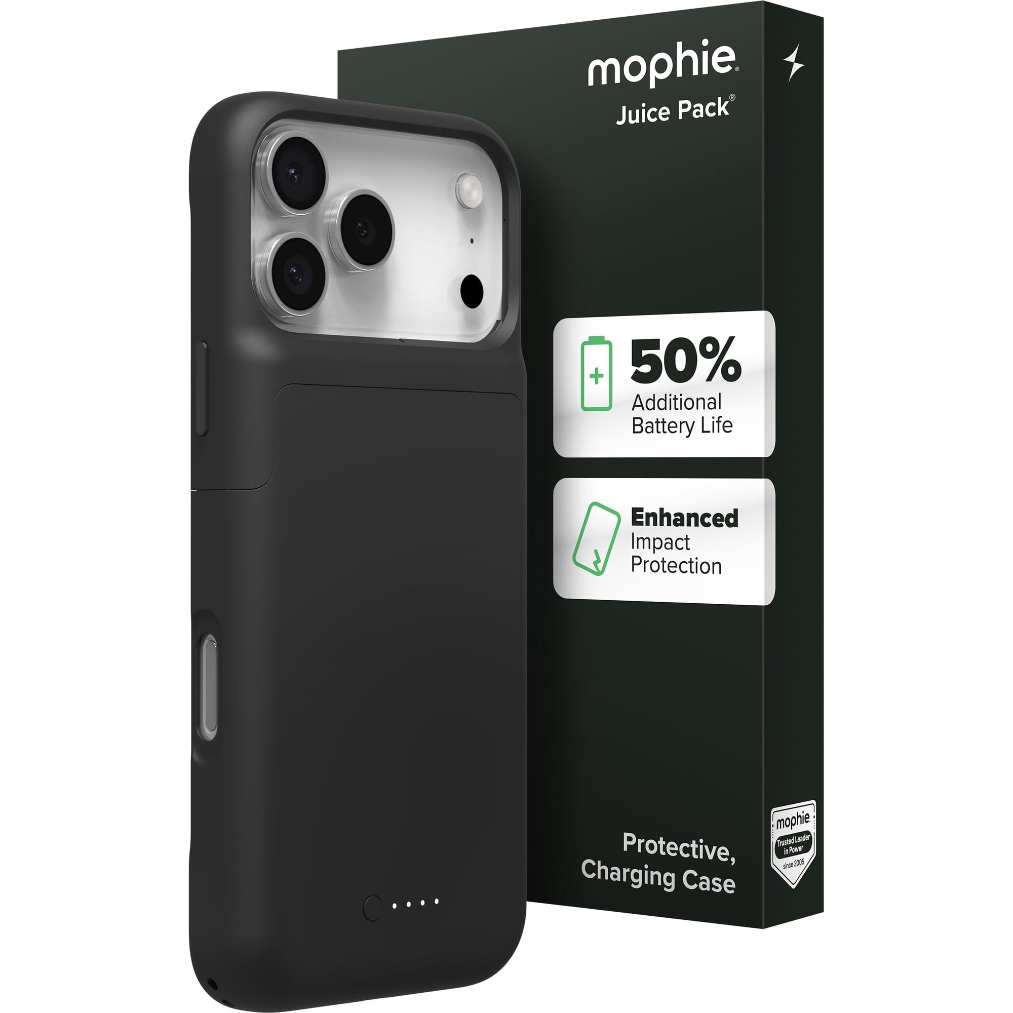 Funda De Batería Mophie Juice Pack Para Iphone 17 Pro Max Negra