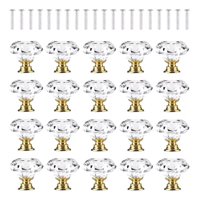 Genérica - 20 Piezas Mango De Cristal Con Forma De Diamante Para Cajones