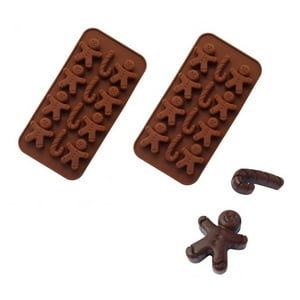 Genérico - 2 Molde De Chocolate Molde De Silicona Molde Galleta Navidad