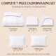 thumbnail image 2 of CozyLux Juego de Cama King California Blanco – 7 Piezas en Bolsa, 2 of 9