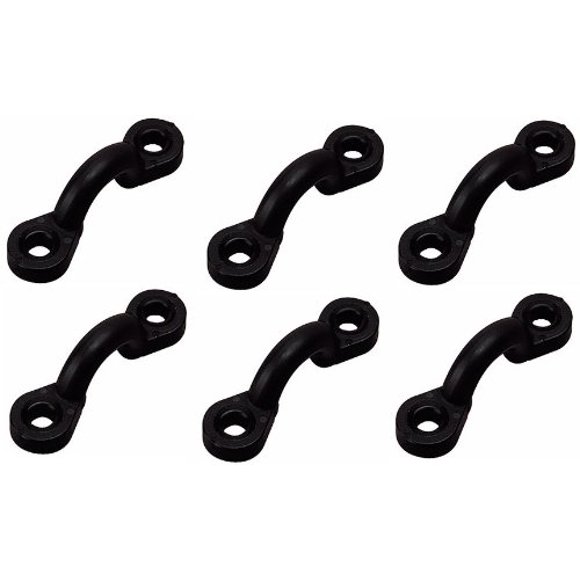 Ojos de amarre de nylon negro H2o Kayaks Sure Hold, paquete de 6