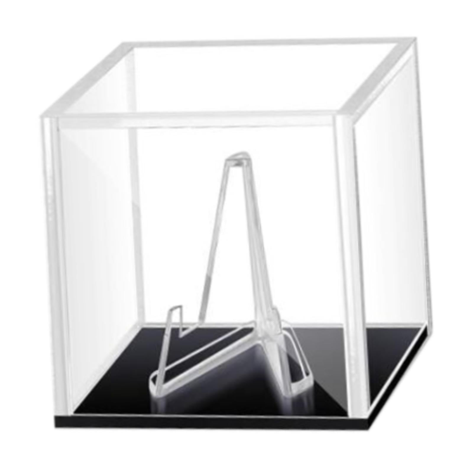 Magideal - Caja De Exhibición De Púas De Guitarra, Caja De Exhibición De Púas De Guitarra Con Soporte, Soporte Transparente, Estuche De Púas Para Bajos Eléctrico Base Negra