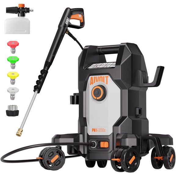 Hidrolavadora AIVOLT 4800 PSI Portátil con Diseño de 4 Ruedas
