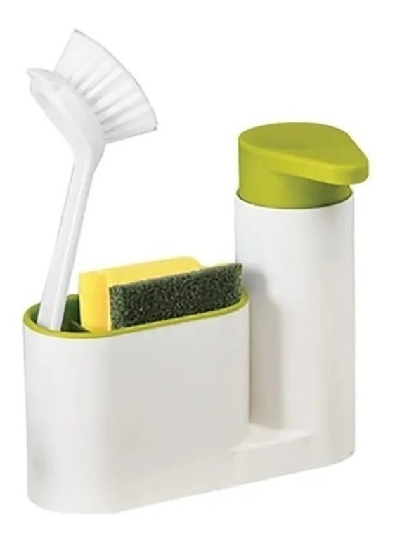 Genérico - Dispensador Jabón Líquido Lavalozas Lavaplatos Porta Esponja