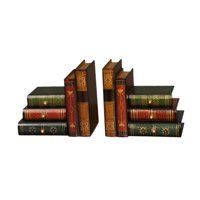 Magideal - 2 Piezas De Sujetalibros De Adorno De Libro Falso, Tapones Para Libros, Organizador De Accesorios De Exhibición, Soportes Para Estanterías, Decoración Corto Y Grueso