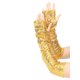 thumbnail image 4 of INSPIRE CHIC Guantes sin dedos de lentejuelas brillantes para mujer, calentadores de brazos extra largos para fiesta, dorado, talla única, 4 of 5