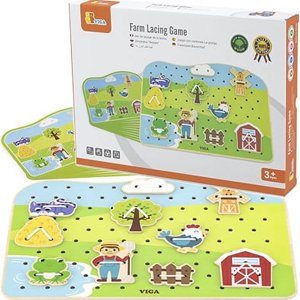 Viga - Juego De Enhebrarenlazar Temática Granja