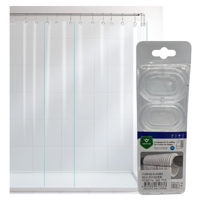 Genérico - Set De 12 Ganchos Para Cortina De Baño Transparente