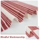 thumbnail image 5 of Cortinas DriftAway estilo farmhouse, mezcla de lino, rayas verticales rojas, 160 cm, 5 of 8