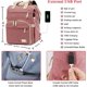 thumbnail image 5 of Bolsa de tejer, mochila LTINVECK, organizadora para guardar hilo, rosa, 5 of 6