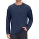 thumbnail image 1 of INSPIRE CHIC Camisetas Henley de Manga Larga para Hombre con Botones, Camisa Casual de Negocios 3XL Azul Marino, 1 of 6