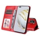 thumbnail image 4 of Funda tipo cartera FOXDOCK para Huawei Nova 10 Pro , diseño girasol en relieve, cuero PU, cierre magnético, soporte y tarjetero, 4 of 5