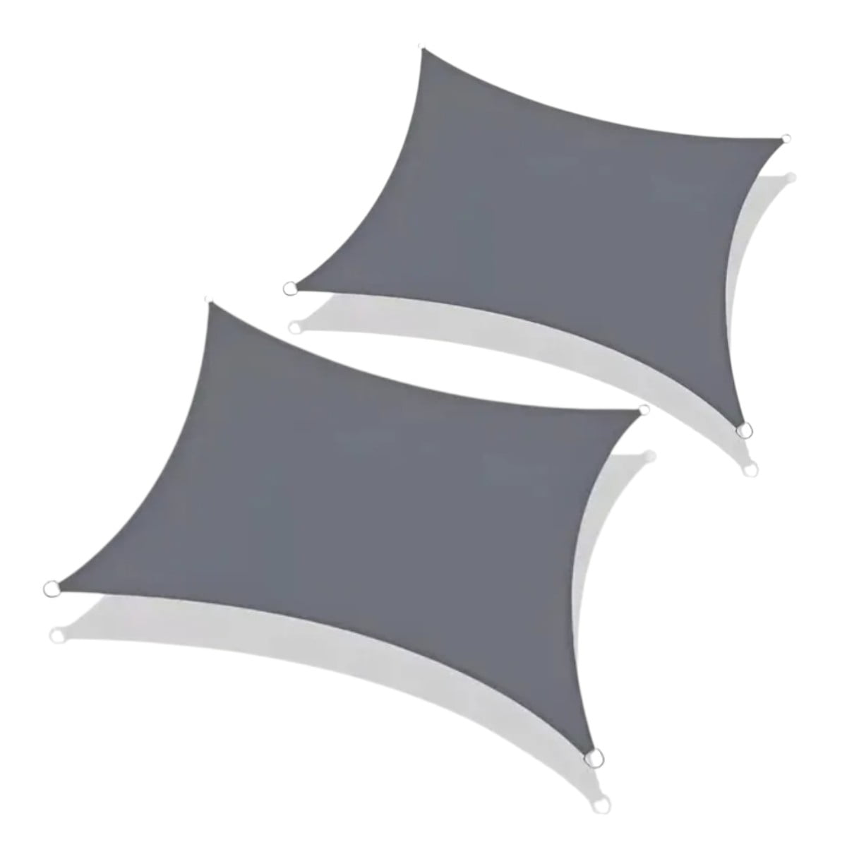 Genérico - Pack X2 Toldo Vela Sombra Cuadrado 4x4 Toldo Vela Terraza Gris