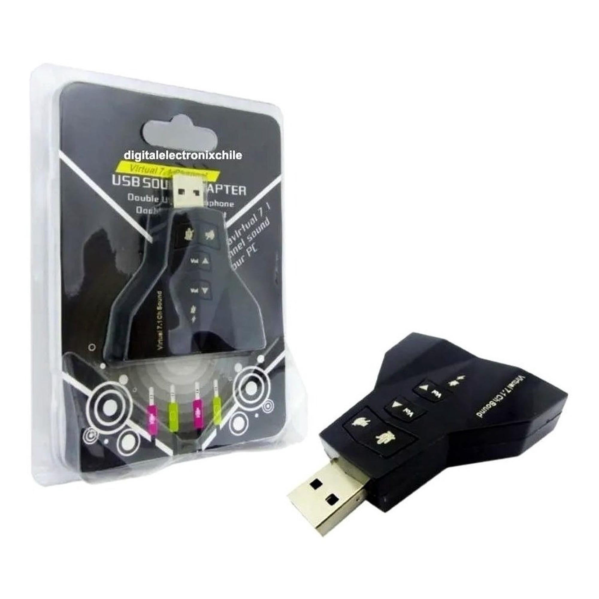 Gen - Tarjeta De Sonido Adaptador Usb Microfono Audio Notebook Pc