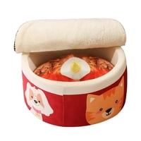 Magideal - Tazón De Fideos Cama Para Mascotas, Copa Udon De Fideos, Cojín Perrera Tazón De Ramen Suave Y Acogedora Para Perros Y Medianos , S S