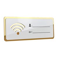 Magideal - Señal Wifi Pegatina Espejo Cuenta Contraseña Regalos Autoextraíbles Tablón De Anuncios Pared Wifi Señal Pegatinas Para Lugares Públicos Oficina Puerta 8 Cm × 20 Cm