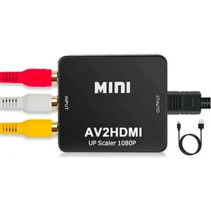 Veat00L - Adaptador Rca Av A Hdmi Convertidor 1080P Audio Video Compuesto Audio Y Video Convertidor