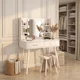 thumbnail image 5 of Tocador Con Luz Hollywood Taburete 2 Cajones 100cm De Ancho Blanco, 5 of 8