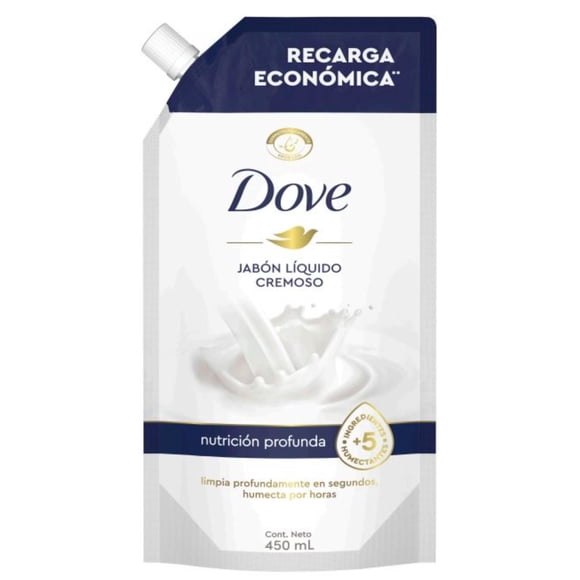 Jabón Líquido Dove Doypack, 450 ml