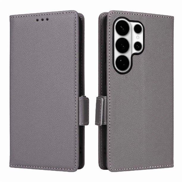 Funda Cartera para Samsung Galaxy S26 Ultra Tapa Flip con Ranuras y Soporte Gris