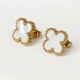 thumbnail image 1 of Elegant Four-Leaf Clover Stud Earrings - Stainless Steel with 14K Gold Plating - Perfect Gift for Women, 1 of 5