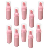 Ioensy - 10 Botellas De Bomba De Espuma De 2 Oz Para Humectantes Jabón Limpiador De Pestañas Rosa