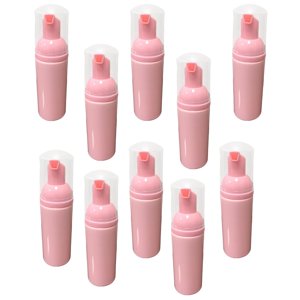 Ioensy - 10 Botellas De Bomba De Espuma De 2 Oz Para Humectantes Jabón Limpiador De Pestañas Rosa