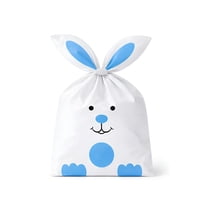 Pasteleriuscl - 50 Bolsas De Plástico Para Dulces De Pascua Bolsa Con Diseño De Conejo De Pascua 22X13Cm