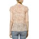 thumbnail image 3 of INSPIRE CHIC Blusa Floral de Regreso a Clases para Mujer, Manga Corta, Casual de Gasa con Volantes, Color Albaricoque XL, 3 of 7