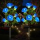 thumbnail image 1 of Luces de jardín solares DWH, paquete de 2, rosa azul LED, 1 of 7