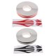 thumbnail image 3 of 2pcs broches cinta adhesiva de vinilo calcomanías para automóviles steamline negro + rojo, 3 of 6