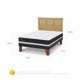 thumbnail image 3 of Cama Europea Europea Ortopedic 2P Bn Respaldo Torino 2 Plaza Base Normal, 3 of 10