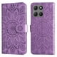 thumbnail image 5 of Funda tipo cartera FOXDOCK para Motorola Moto G15 Power , diseño girasol en relieve, cuero PU, cierre magnético, soporte y tarjetero, 5 of 5