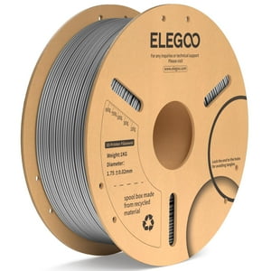 Filamento Para Impresora 3D Elegoo Pla Plus De 1,75 Mm, Gris Espacial, 1 Kg