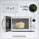 thumbnail image 3 of Nostalgia NRMO9WH Horno de microondas, 0.9 Cu. 800 vatios con visualización digital LED, cerradura para niños, interior fácil de limpiar, color blanco, 3 of 3