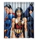 thumbnail image 1 of Cortina de ducha de Superman, Batman y Mujer Maravilla, juego de cortina de baño con ganchos, tamaño 60 x 72 pulgadas, 1 of 3