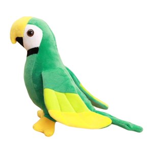 Magideal - Lindo Loro Juguete De Peluche Pájaro Juguete Acompañar Adorno Decoraciones Para El Hogar Realista Guacamayo Juguete De Peluche Animales De Peluche , Verde