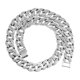 thumbnail image 5 of Cadena Cubana Bling De Lujo Largos Pavimentados Pavimentados Fuerte Para Hombres Party Silver 19.68 Pulgadas, 5 of 5