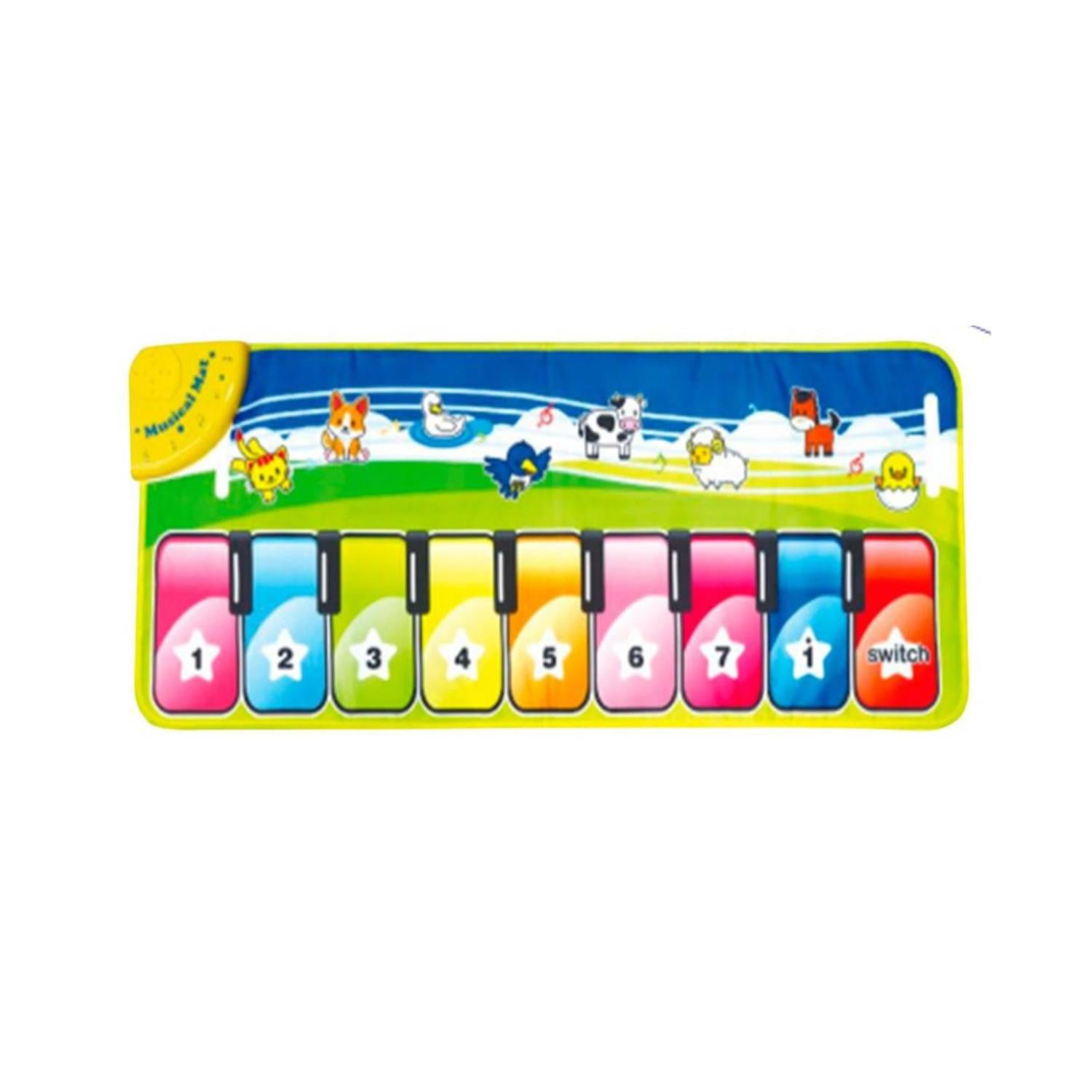 Total E-commerce - Juguete Alfombra Musical 10 Teclas 7 Sonidos Azul Infantil