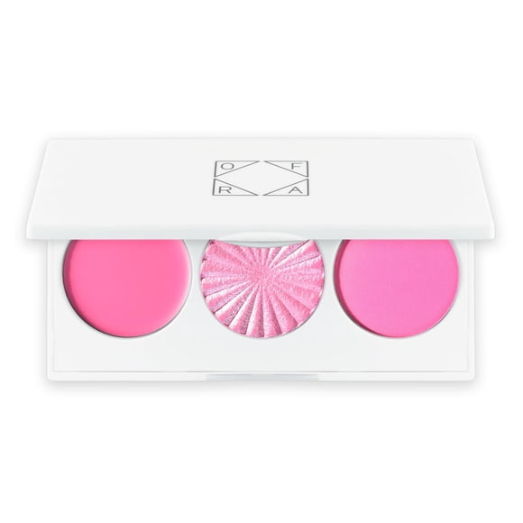 Paleta de maquillaje facial Ofra Midi Cotton Candy Skies con 3 coloretes