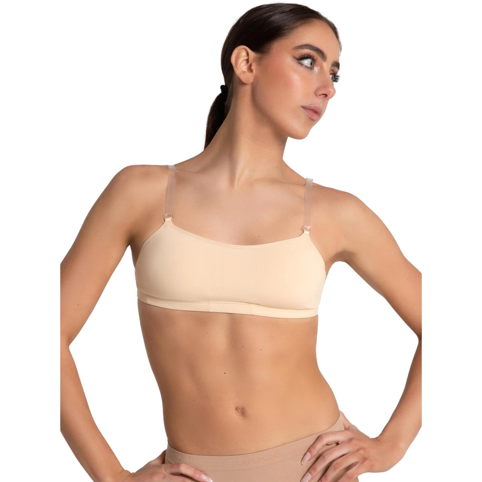 Sujetador Tipo Camisola Capezio Con Bratek Para Baile, Talla S, Color Nude