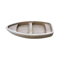 Bothyi - Estantería De Madera Con Forma De Barco Sin Terminar, Decoración De Canoa De Madera Para Dormitorio, Escritorio, 6,69 Pulgadas