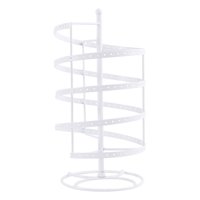 Ioensy - Expositor De Joyas Giratorio De 360 Grados Para Pendientes, Color Blanco